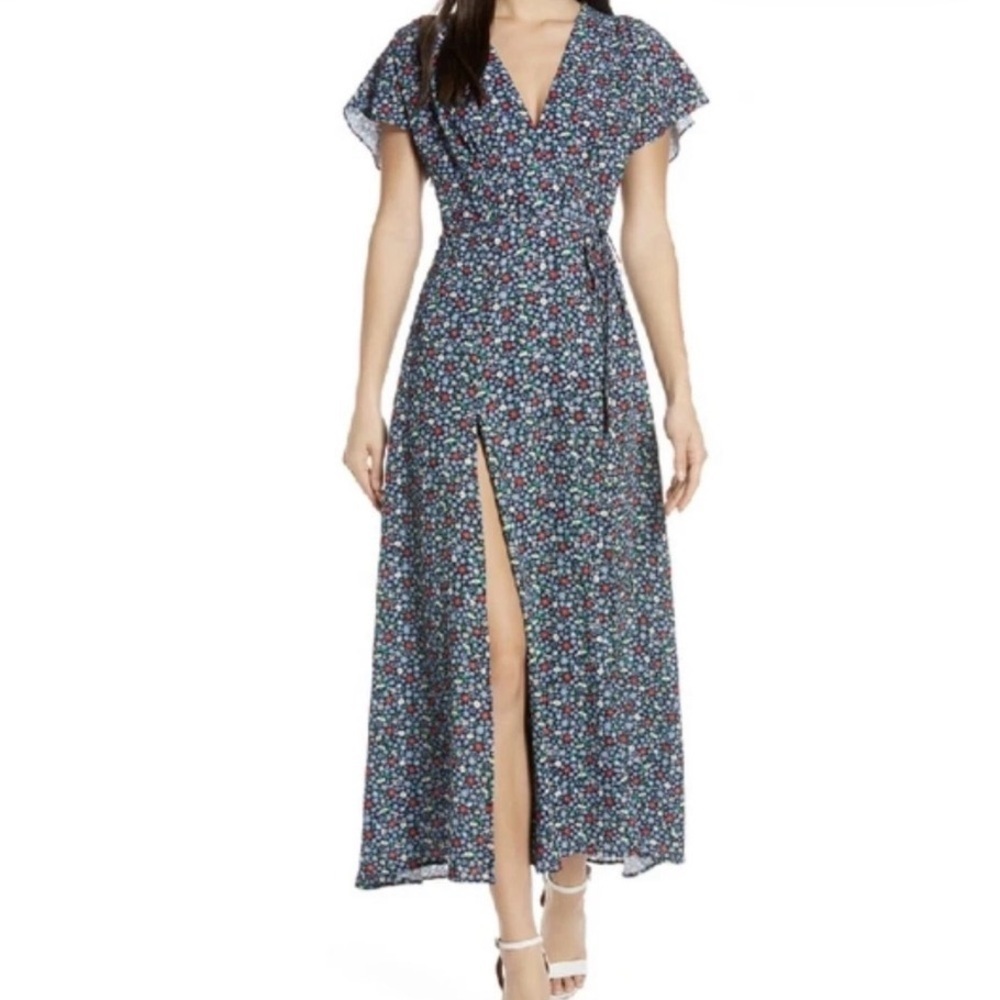 French Connection Blue Floral Maxi Dress